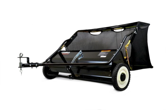 Cobra TLS107 107cm Towed Lawn Sweeper Rubber Wheel Adjustable Brush